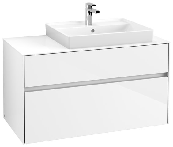 Villeroy & Boch Collaro washbasin cabinet 1000x548x500 mm, 2 drawers , for washbasin right, C01800