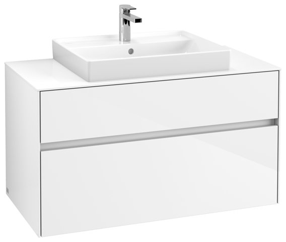 Villeroy & Boch Collaro washbasin cabinet 1000x548x500 mm, 2 drawers, for washbasin in the middl...