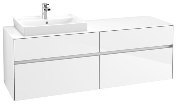 Villeroy & Boch Collaro washbasin cabinet 1600x548x500 mm, 4 drawers , for washbasin left, C02200