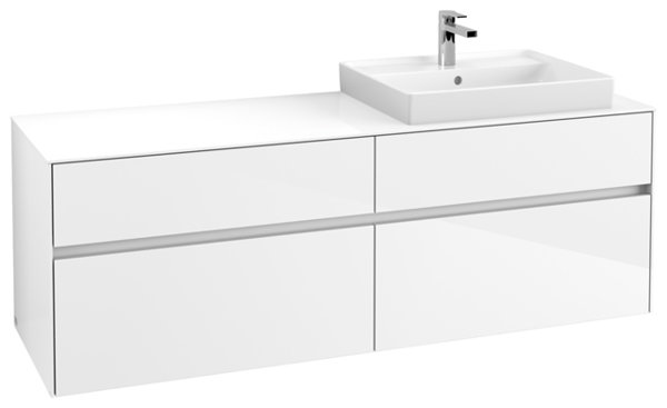 Villeroy & Boch Collaro washbasin cabinet 1600x548x500 mm, 4 drawers , for washbasin right, C02300