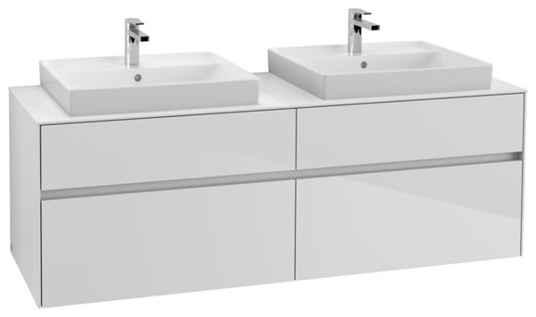 Villeroy & Boch Collaro washbasin cabinet 1600x548x500 mm, 4 drawers , for 2 washbasins, C02400