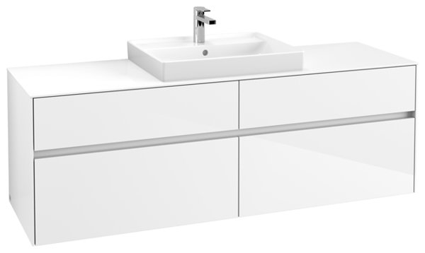 Villeroy & Boch Collaro washbasin cabinet 1600x548x500 mm, 4 drawers , for washbasin in the midd...