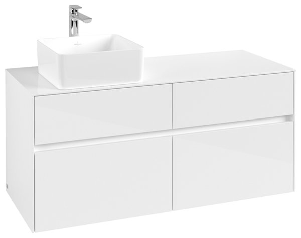 Villeroy & Boch Collaro washbasin cabinet 1200x548x500 mm, 4 drawers , for washbasin left, C04200