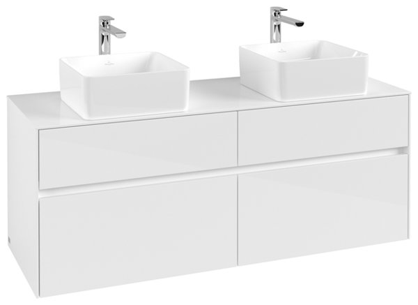 Villeroy & Boch Collaro vanity unit 1400x548x500 mm, 4 drawers , for 2 washbasins, C04800