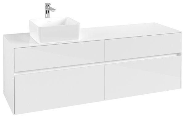 Villeroy & Boch Collaro washbasin cabinet 1600x548x500 mm, 4 drawers , for washbasin left, C05000