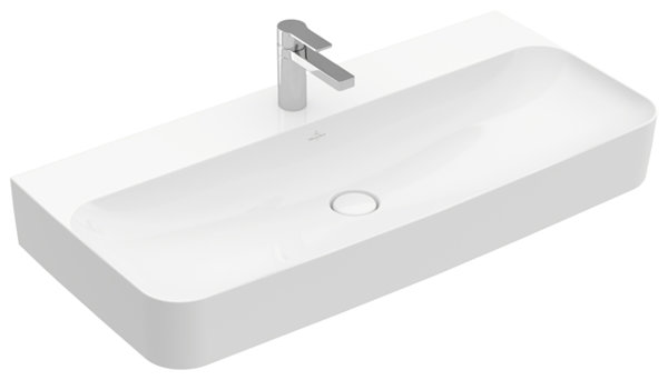 Villeroy und Boch Wash basin Finion 41681B 1000x470mm, concealed overflow, 1 tap hole, underside sanded