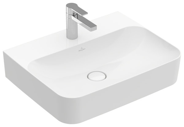 Villeroy und Boch Wash basin Finion 41686L 600x470mm, without overflow, 1 tap hole, underside sanded