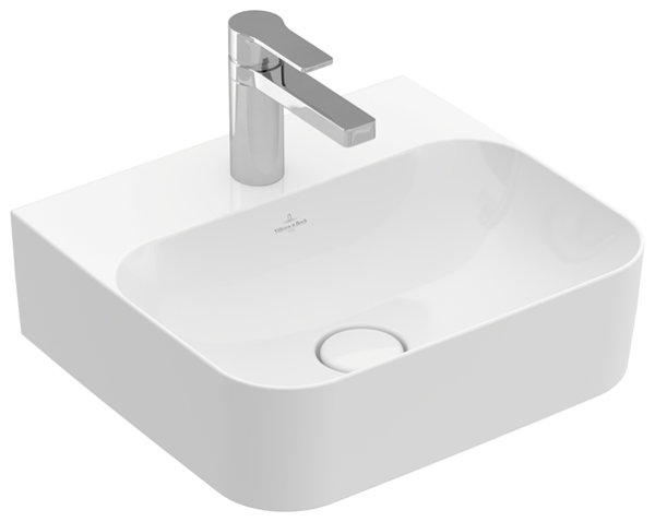 Villeroy und Boch Hand-rinse basin Finion 436443 430x390mm, without overflow, 1 tap hole