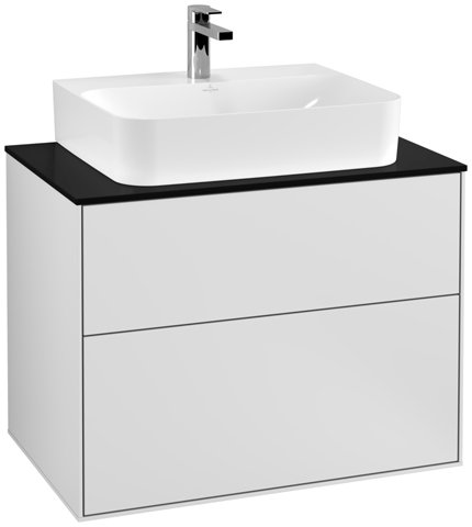 Villeroy und Boch Finion Vanity unit F09200, 800x603x501mm, cover plate Black Matt