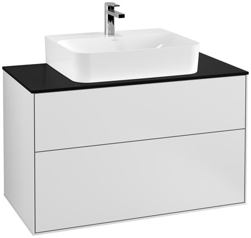 Villeroy und Boch Finion Vanity unit F10200, 1000x603x501mm, cover plate Black Matt