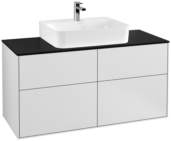 Villeroy und Boch Finion Vanity unit F13200, 1200x603x501mm, cover plate Black Matt