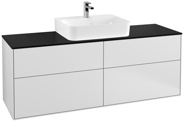 Villeroy und Boch Finion Vanity unit F19200, 1600x603x501mm, cover plate Black Matt