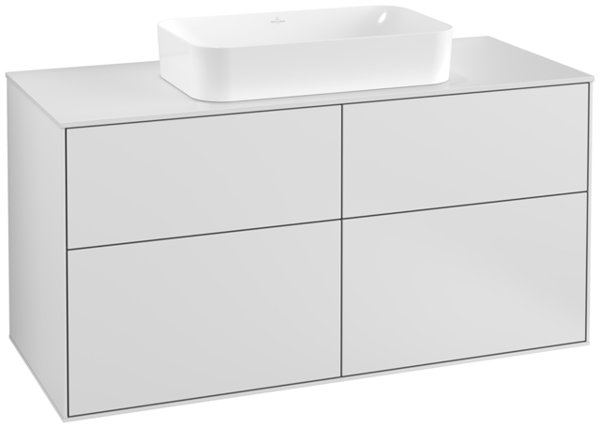 Villeroy und Boch Finion Vanity unit F26100, 1200x603x501mm, cover plate White Matt