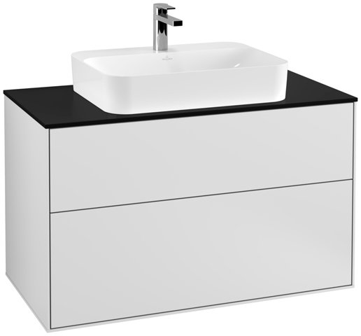 Villeroy und Boch Finion Vanity unit F35200, 1000x603x501mm, cover plate Black Matt