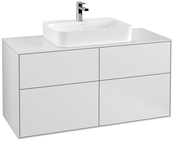 Villeroy und Boch Finion Vanity unit F38100, 1200x603x501mm, cover plate White Matt