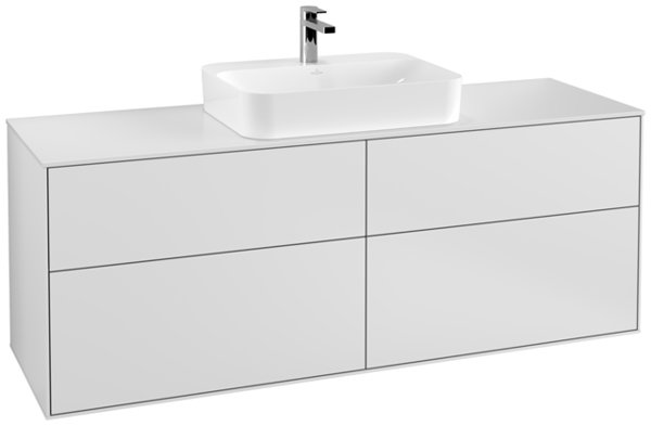 Villeroy und Boch Finion Vanity unit F44100, 1600x603x501mm, cover plate White Matt