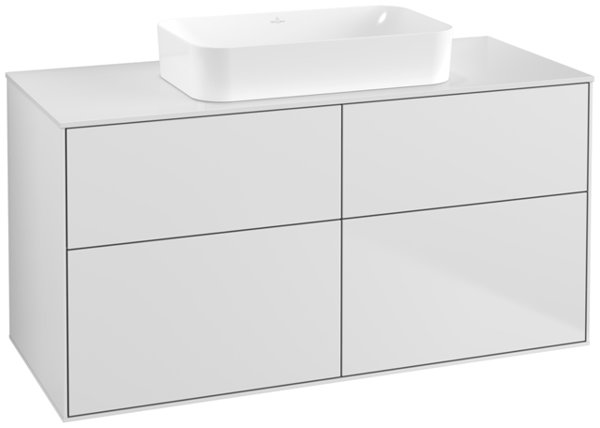 Villeroy und Boch Finion Vanity unit F6700, 1200x603x501mm, cover plate White Matt