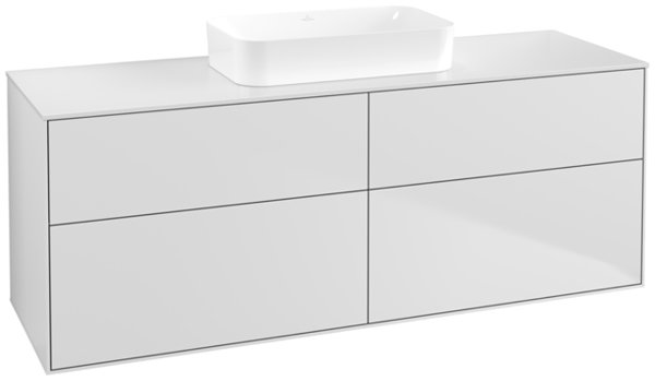 Villeroy und Boch Finion Vanity unit F73100, 1600x603x501mm, cover plate White Matt F73100