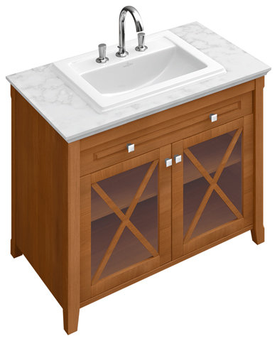 Villeroy und Boch Hommage built-in washbasin 7102A1 630x525mm, white, with overflow, suitable for 3-hole fitting