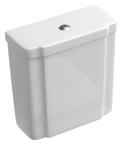 Villeroy & Boch Hommage cistern white with CeramicPlus, chrome economy button