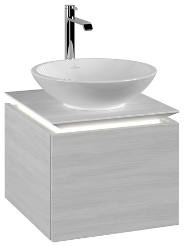 Villeroy & Boch Legato Vanity unit B565, 450x380x500mm, washbasin centre, LED lighting