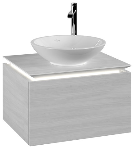 Villeroy & Boch Legato Vanity unit B567, 600x380x500mm, washbasin centre, LED lighting