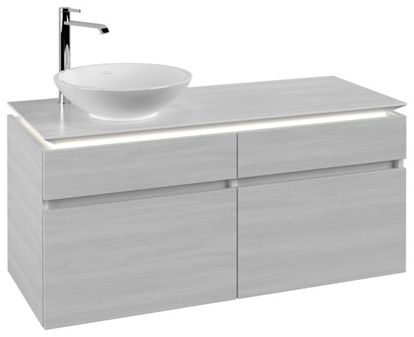 Villeroy & Boch Legato Vanity unit B580, 1200x550x500mm, washbasin left, LED lighting