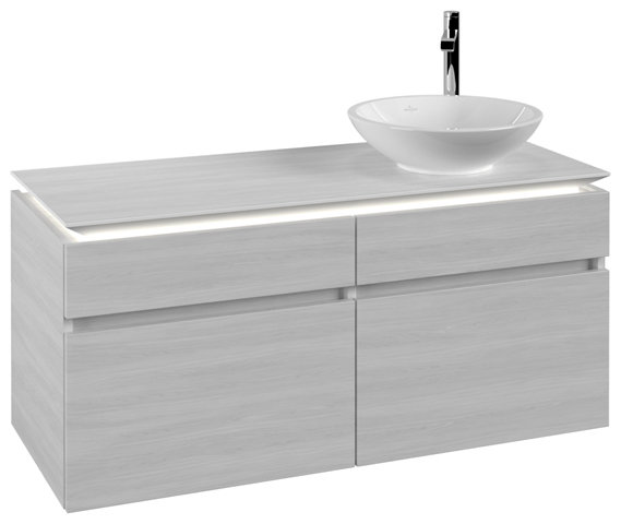 Villeroy & Boch Legato Vanity unit B582, 1200x550x500mm, washbasin right, LED lighting