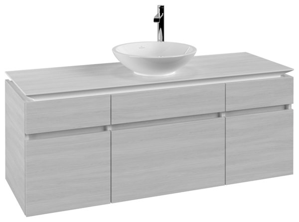 Villeroy & Boch Legato Vanity unit B586, 1400x550x500mm, washbasin centric