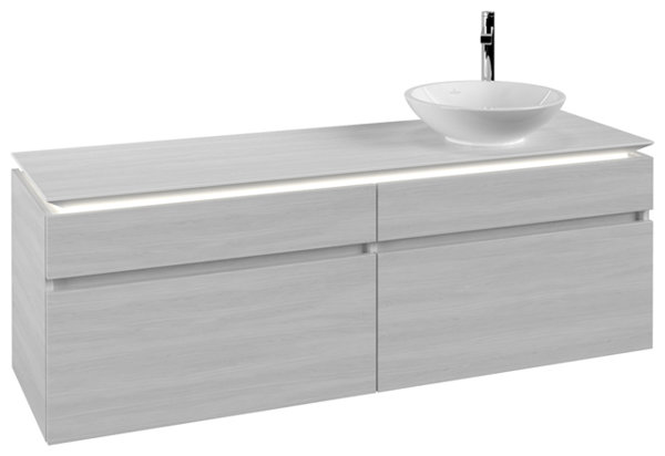 Villeroy & Boch Legato Vanity unit B598 1600x550x500mm, washbasin right, LED- illumination