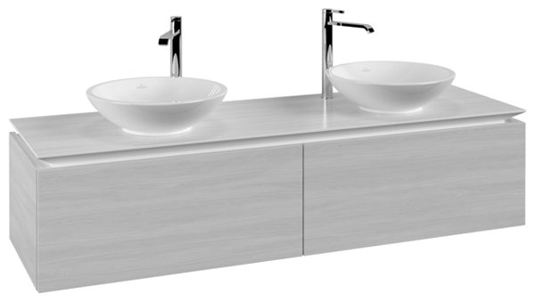 Villeroy & Boch Legato Vanity unit B599, 1600x380x500mm, 2 washbasins