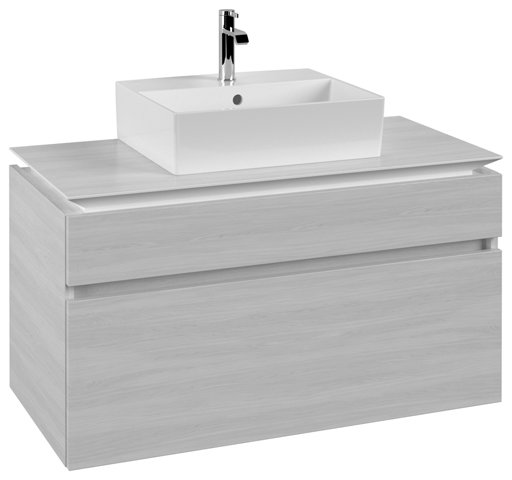 Villeroy & Boch Legato Vanity unit B604, 1000x550x500mm, washbasin centre, LED lighting