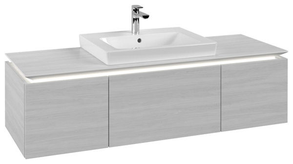 Villeroy & Boch Legato Vanity unit B684, 1400x380x500mm, washbasin centric, LED- illumination