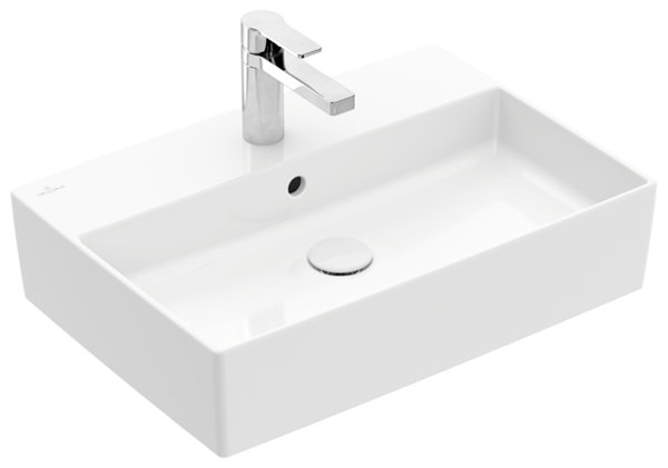 Villeroy & Boch Memento 2.0 countertop washbasin, 600 x 420 mm, 1 tap hole, with overflow, polis...