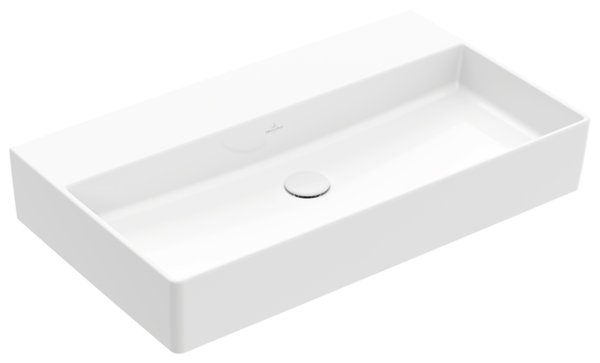 Villeroy & Boch Memento 2.0 wall-mounted washbasin, 800 x 470 mm, without tap hole, without over...