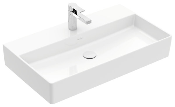 Villeroy & Boch Memento 2.0 wall-mounted washbasin, 800 x 470 mm, 1 tap hole, without overflow, polished, 4A228L