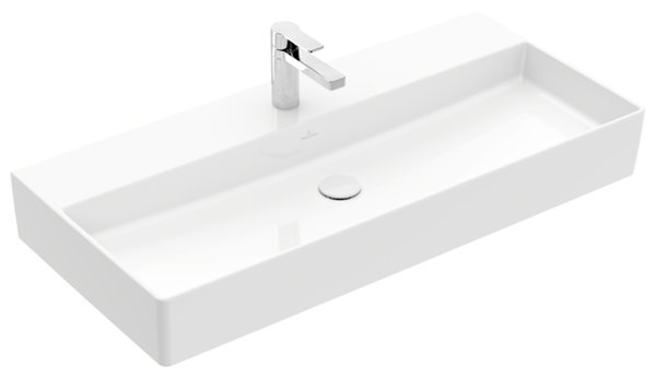 Villeroy & Boch Memento 2.0 wall-mounted washbasin, 1000 x 470 mm, 1 tap hole, without overflow, unpolished, 4A22A2