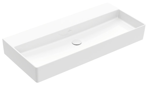 Villeroy & Boch Memento 2.0 wall-mounted washbasin, 1000 x 470 mm, without tap hole, without overflow, unpolished, 4A22A3