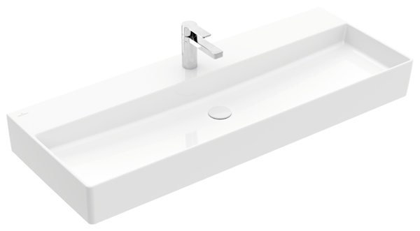 Villeroy & Boch Memento 2.0 wall-mounted washbasin, 1200 x 470 mm, 1 tap hole, without overflow, unpolished, 4A22C2