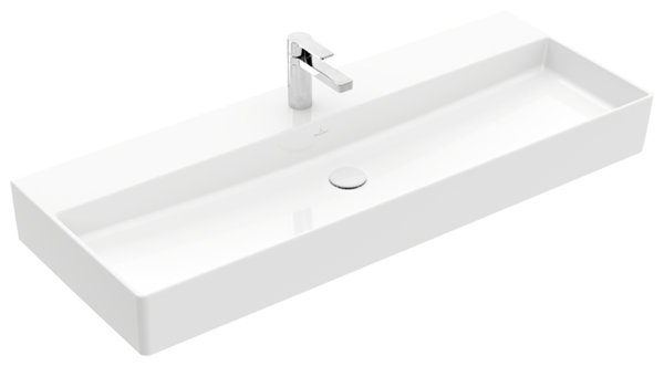 Villeroy & Boch Memento 2.0 wall-mounted washbasin, 1200 x 470 mm, 1 tap hole, without overflow, polished, 4A22CH