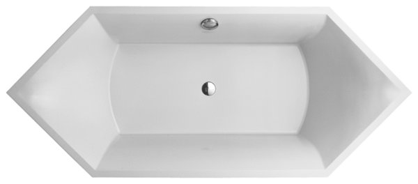 Villeroy & Boch bathtub Quaryl hexagon Squaro Duo, UBQ190SQR6V 1900x800mm, incl. feet