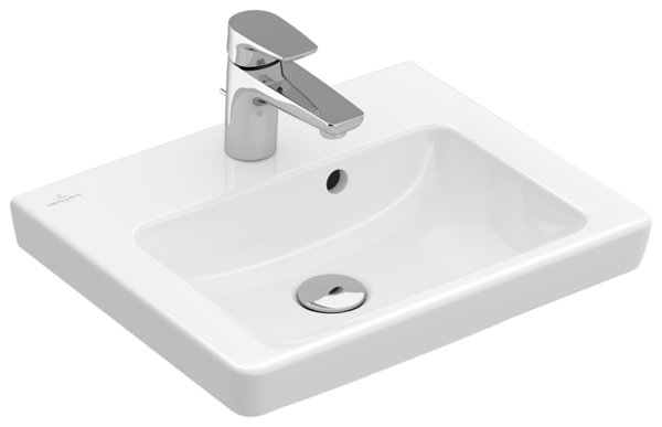 Villeroy & Boch Hand-rinse basin Subway 731545 450x370mm, 1 tap hole, with overflow