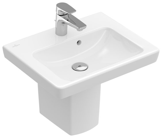 Villeroy & Boch Hand-rinse basin Subway 731550 500x400mm, 1 tap hole, with overflow