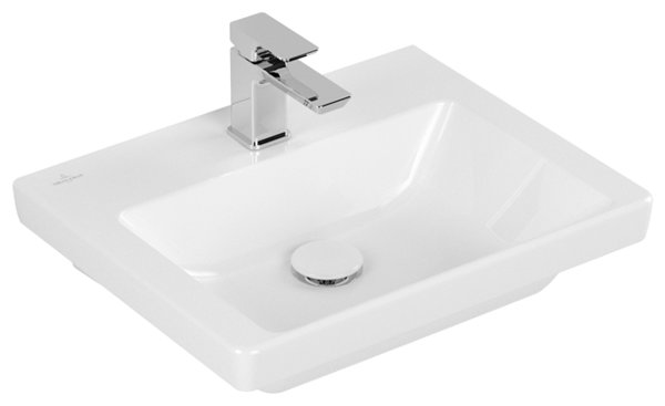 Villeroy & Boch Subway 3.0 hand-rinse basin, 500 x 400 mm, 1 tap hole, without overflow, ungroun...