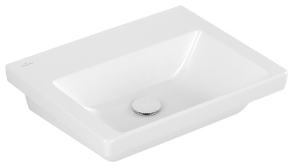 Villeroy & Boch Subway 3.0 Schrankwaschtisch, 550 x 440 mm, ohne Hahnloch, ohne Überlauf, ungeschli...