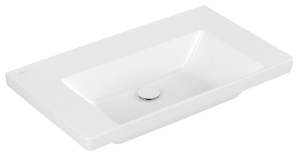 Villeroy & Boch Subway 3.0 Schrankwaschtisch, 800 x 470 mm, ohne Hahnloch, ohne Überlauf, ungeschli...