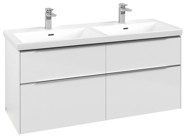 Villeroy & Boch Subway 3.0, washbasin cabinet, with LED floor lighting, 1272x576x478 mm, 4 drawers, C568L2