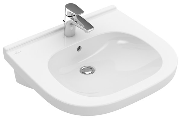 Villeroy & Boch ViCare washbasin, 1 tap hole, without overflow, 560x550 mm, unground, 411956