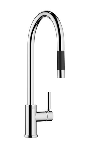 Dornbracht Tara Küchenarmatur, Einhebelmischer, Pull-down, mit Brausefunktion, Ausladung 240mm, 338...