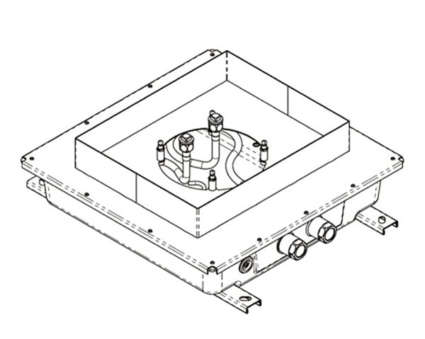 Dornbracht ceiling installation box, flush-mounted, for ceiling installation, 310x250mm, 3504397090